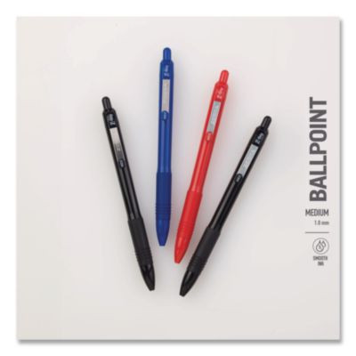 Z-Grip Recycled Retractable Ballpoint Pen, Medium 1 Mm, Blue Ink, Blue Barrel, Dozen