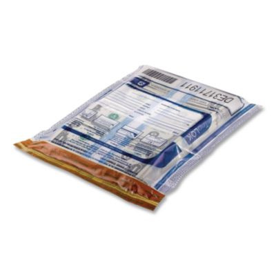 Deposit Bag, Plastic, 9" x 12", White, 100/Pack