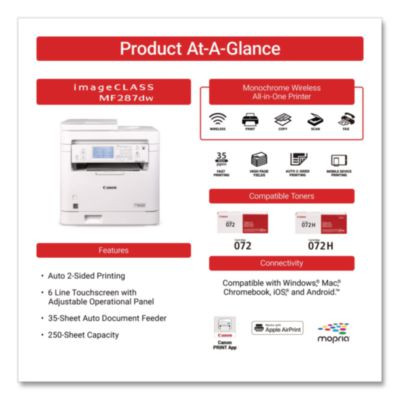 Imageclass Mf287Dw, Copy/Fax/Print/Scan