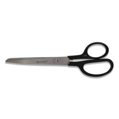 Straight Contract Scissors, 8" Long, 3" Cut Length, Straight Black Handle, 144/Carton