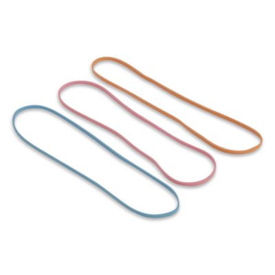 Brites File Bands, Blue/Orange/Pink, 50/Pack