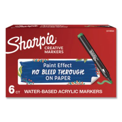 Creative Markers, Bullet Tip, Emerald Green, 6/Pack