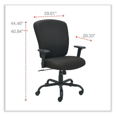 Alera Mota Series Big And Tall Chair, Supports Up To 450 Lb, 19.68" To 23.22" Seat Height, Black