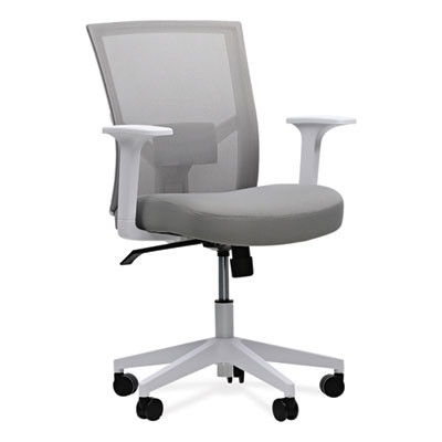 Mesh Back Fabric Task Chair, Supports Up To 275 Lb, 17.32" To 21.1" Seat Height, Gray Seat, Gray Back