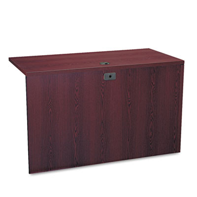 10500 Series L Workstation Return, 3/4 Height Left Ped, 48w x 24d x 29.5h, Mahogany