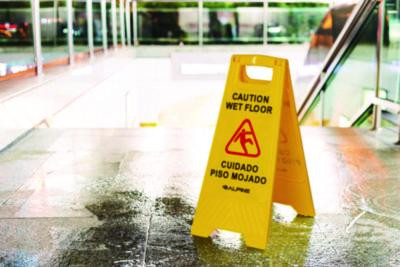 Bilingual Caution Wet Floor Sign, 11.8 x 0.7 x 24.6, Yellow, 3/Carton