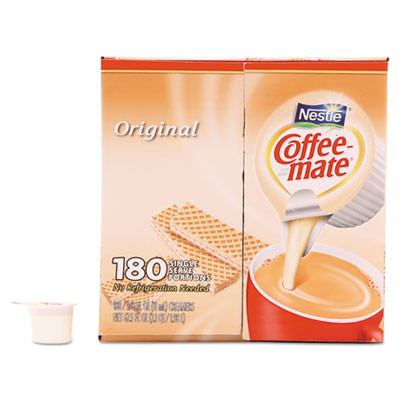Liquid Coffee Creamer, Original, 0.38 Oz Mini Cups, 180/Carton