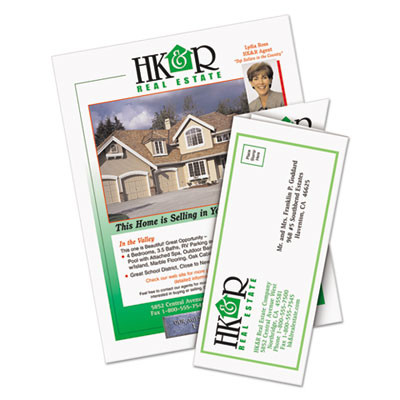 Tri-Fold Brochures, 92 Bright, 85 Lb Text Weight, 8.5 x 11, Matte White, 100/Pack