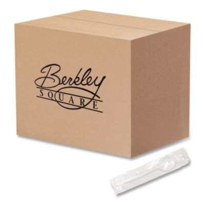 Individually Wrapped Mediumweight Cutlery, Soup Spoon, Plastic, White, 1,000/Carton