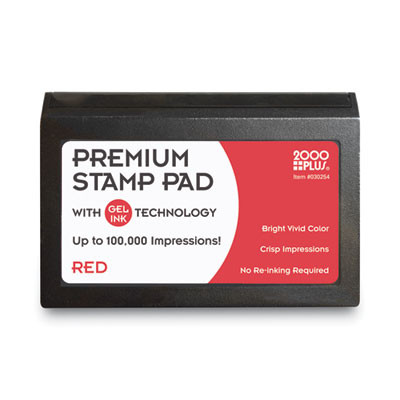 Microgel Stamp Pad For 2000 Plus, 4.25" x 2.75", Red
