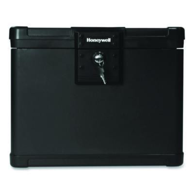 Molded Fire And Water File Chest, 16 X 12.6 X 13, 0.6 Cu Ft, Black