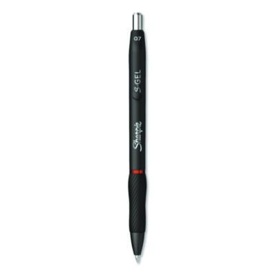 S-Gel Gel Pen, Retractable, Medium 0.7 Mm, Red Ink, Black Barrel, 4/Pack