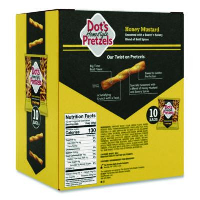 Honey Mustard Pretzels, 1 Oz Bag, 10/Box