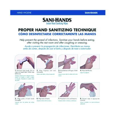 Pdi Sani-Hands Instant Hand Sanitizing Wipes, 7.5 x 6, Unscented, White, 220/Canister, 6 Canisters/Carton