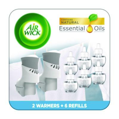 Plug-In Scented Oil Starter Kit, Fresh Linen, 0.67 Oz, 8/Pack