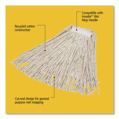 Value Pro Mop Head, Cotton, Large, White