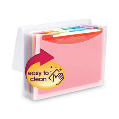 Colorvue Expanding File, 13 Sections, Cord/Hook Closure, 1/6-Cut Tabs, Letter Size, Randomly Assorted Colors