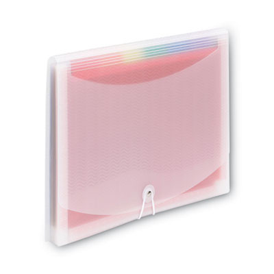 Colorvue Expanding File, 13 Sections, Cord/Hook Closure, 1/6-Cut Tabs, Letter Size, Randomly Assorted Colors