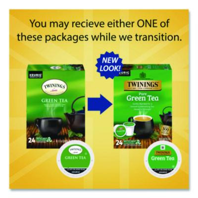 Tea K-Cups, Green Tea, 0.11 Oz, 24/Box