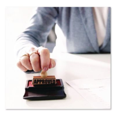 2000 Plus One-Color Felt Stamp Pad, #1, 4.25 x 2.75, Red, 12/Carton