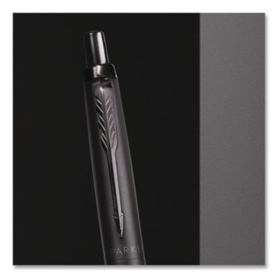 Jotter Xl Ballpoint Pen, Monochrome Collection, Retractable, Medium, Blue Ink, Matte Black Barrel