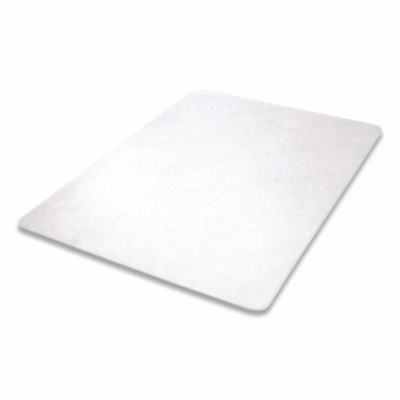 Antimicrobial Chair Mat For Medium Pile Carpeted Floors, Rectangular, Straight Edges, 46" x 60", Clear