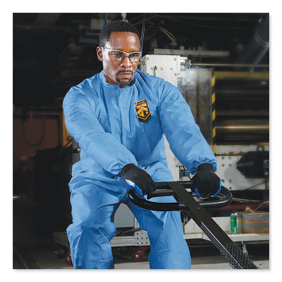 A20 Breathable Particle Protection Coveralls, Zip Front, Open Wrists And Ankles, Medium, Blue, 24/Carton