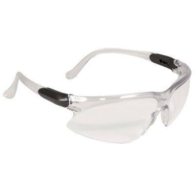 V20 Visio Safety Glasses, Silver Half Frame, Clear Dual Lens, 12/Carton
