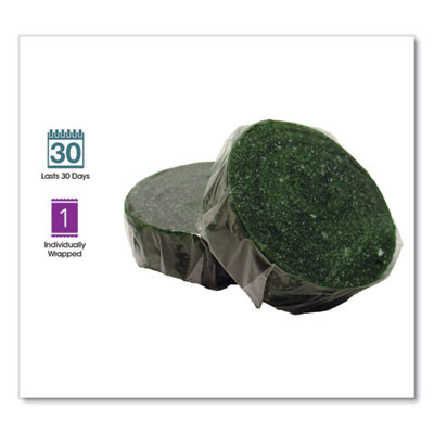 Eco-Fresh Urinal Block, Non-Para, Green Apple Scent, Green, 12/Box, 12 Boxes/Carton
