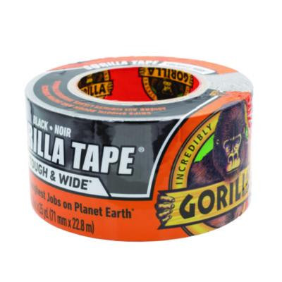 Gorilla Tape, 3" Core, 2.88" x 25 Yds, Black