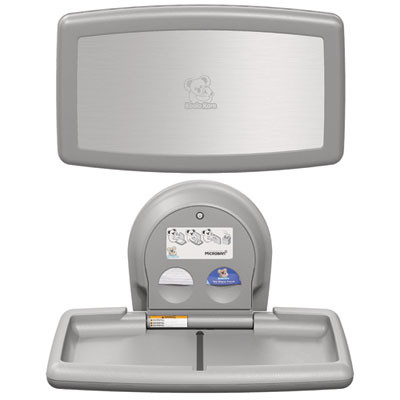 Horizontal Baby Changing Station, 35.94 x 20.75, Gray