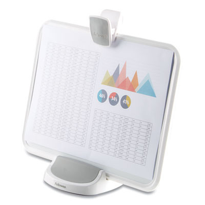 I-Spire Series Document Lift, Holds Up To 100 Letter Size Sheets, Plastic, White/Gray