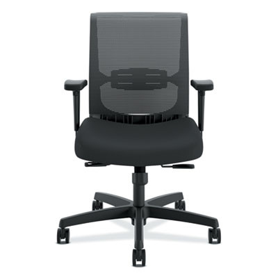 Convergence Mid-Back Task Chair, Synchro-Tilt And Seat Glide, Supports Up To 275 Lb., Black