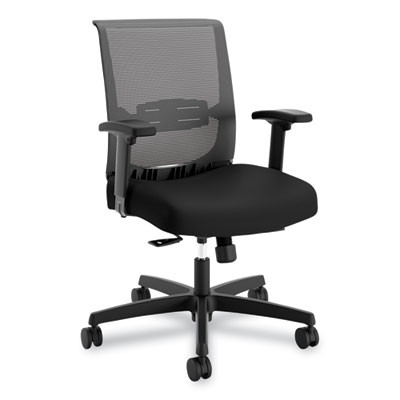 Convergence Mid-Back Task Chair, Synchro-Tilt And Seat Glide, Supports Up To 275 Lb., Black