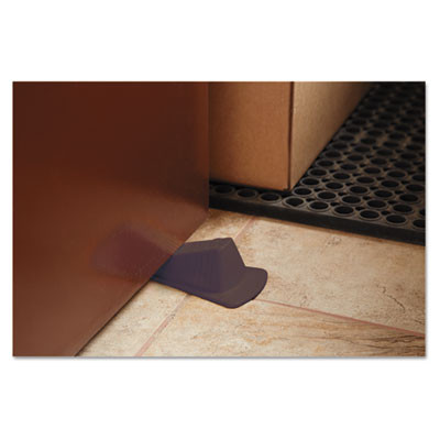 Giant Foot Doorstop, No-Slip Rubber Wedge, 3.5w X 6.75d X 2h, Brown, 2/Pack