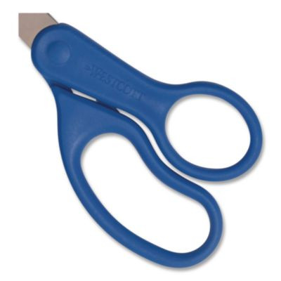 Preferred Line Stainless Steel Scissors, 7" Long, 2.5" Cut Length, Straight Blue Handle