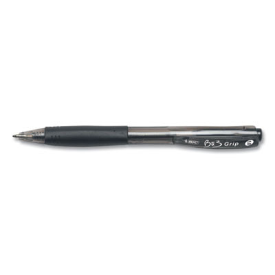 Bu3 Ballpoint Pen, Retractable, Medium 1 Mm, Black Ink, Smoke/Black Barrel, 18/Pack