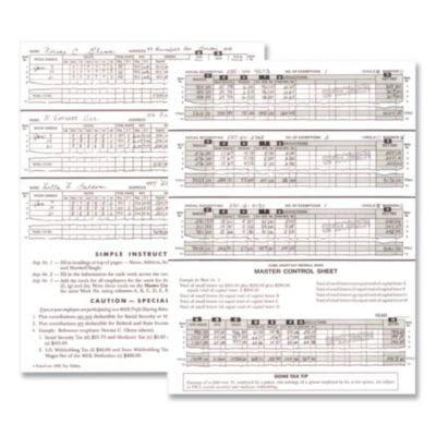 Single Entry Monthly Payroll (50 Employee) Record, Double-Page 7-Column Format, Blue Cover, 11 X 8.5 Sheets, 128 Sheets/Book