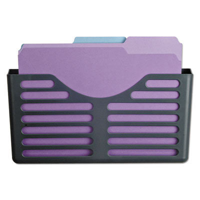 Verticalmate Cubicle Wall File Pocket, Plastic, Letter Size, 11.5" x 2" x 9", Slate Gray