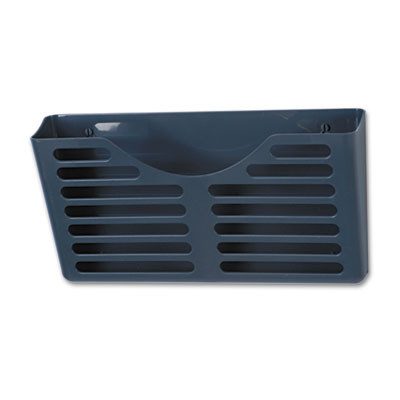 Verticalmate Cubicle Wall File Pocket, Plastic, Letter Size, 11.5" x 2" x 9", Slate Gray