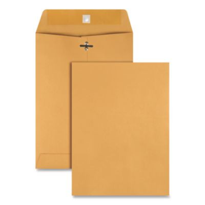 Clasp Envelope, 28 Lb Bond Weight Kraft, #75, Square Flap, Clasp/Gummed Closure, 7.5 x 10.5, Brown Kraft, 100/Box