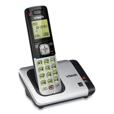 Cs6719 Cordless Telephone, Black/Silver