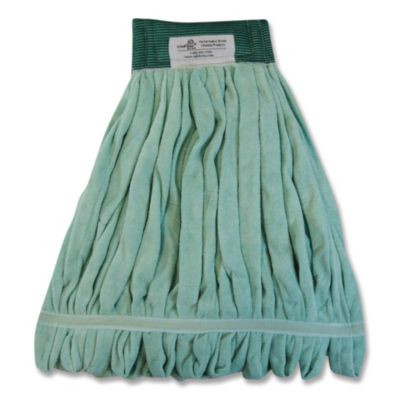 Echofiber Microfiber Loop Mop, Medium, Split Microfiber, Green, 5" Green Headband