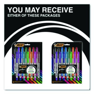 Gel-Ocity Stic Gel Pen, Stick, Medium 0.7 Mm, Randomly Selected Ink And Barrel Color Assortment, 14/Pack