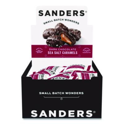 Small Batch Wonders Snack Size Dark Chocolate Sea Salt Caramels, 0.5 Oz Individually Wrapped, 48/Box