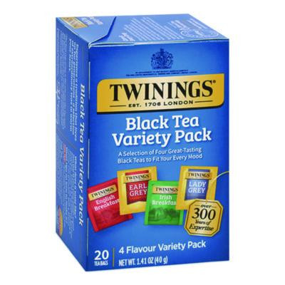 Black Tea Variety Pack, Assorted Flavors, 20/Box