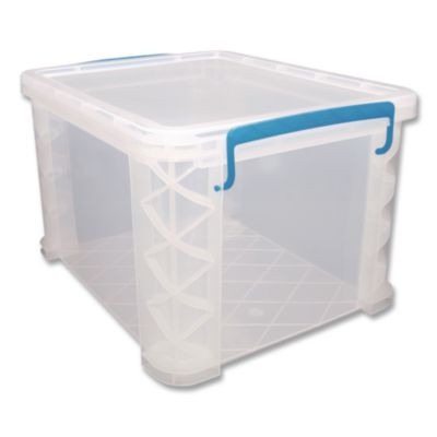 Super Stacker File And Document Box, Letter/Legal Files, 14.68 x 18.37 x 33.75, Translucent White