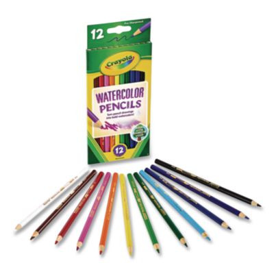 Watercolor Pencil Set, 3.3 Mm, 2B, Assorted Lead And Barrel Colors, Dozen