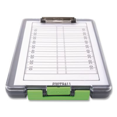 Clearview Clipcase Storage Clipboard, 0.35" Clip Capacity, Holds 8.87 x 12.25 Sheets, Gray/Green