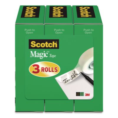 Magic Tape Refill, 1" Core, 0.5" x 36 Yds, Clear, 108 Rolls/Carton